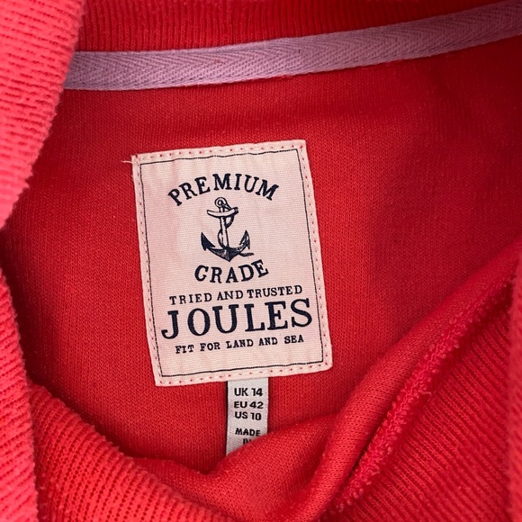 women’s coral Sweater with Drawstring Collar size 10 - Picture 7 of 8